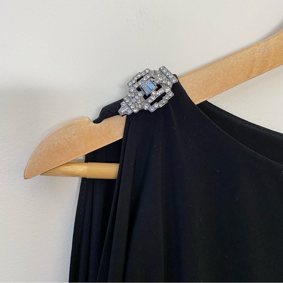 Ralph Lauren Black Ruched Long Sleeve Maxi Dress - Picture 8 of 8